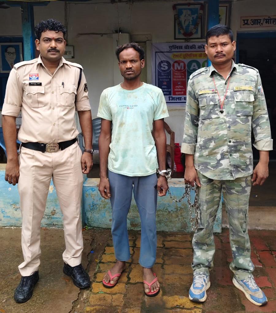 🔷 एसपी धमतरी के निर्देशन में धमतरी पुलिस की त्वरित कार्यवाही, हत्या की नीयत से हथौड़ी से जानलेवा हमला करने वाला आरोपी गिरफ्तार
