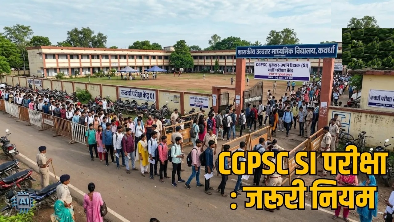 CGPSC Exam : सूबेदार-एसआई परीक्षा आज, ड्रेस कोड अनिवार्य, जानें नियम                         