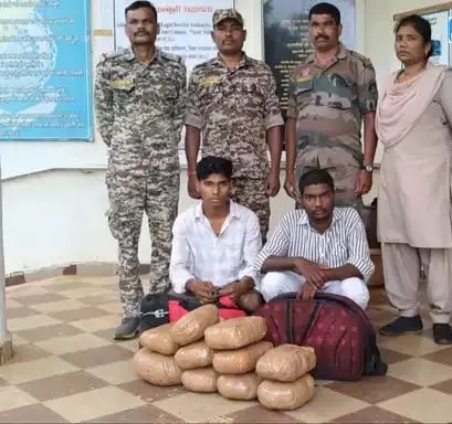 छ्त्तीसगढ़-ओडिशा बॉर्डर में गांजा तस्कर पकड़ाए  