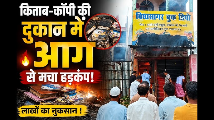 जगदलपुर में बुक डिपो में भीषण आग, किताब-कॉपी और कागज जलकर खाक 
