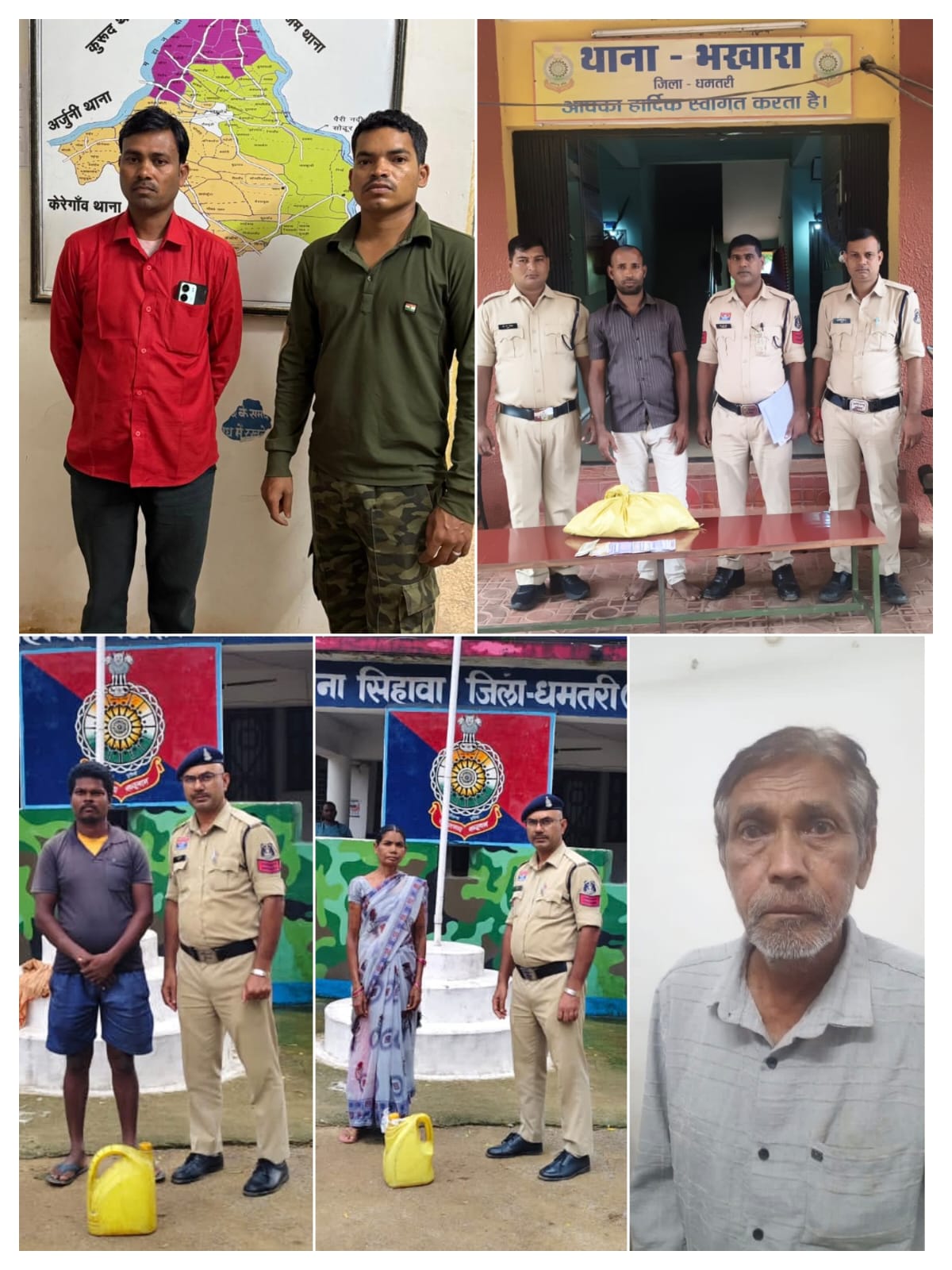 ऑपरेशन निश्चय का बड़ा असर: एक ही दिन में 05 अलग- अलग मामलों में अवैध शराब कारोबार पर धमतरी पुलिस की ताबड़तोड़ कार्यवाही